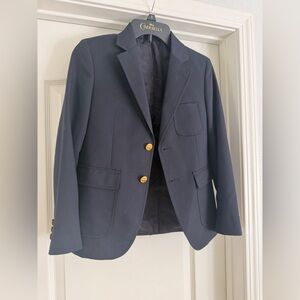 Brooks Brothers Navy Boys Blazer with Gold Buttons